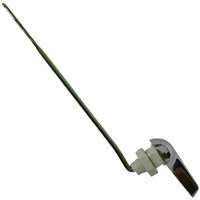 Exclusively Orgill Toilet Flush Lever, Front Mounting, 8 in L Flush Arm, Steel/Zinc, Chrome/Yellow Zinc