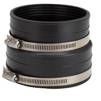 ProSource KJ-012 Coupling, 4 in, Socket to Pipe, PVC, Black