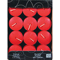 CANDLE-LITE 1276021 Scented Votive Candle, Apple Cinnamon Crisp Fragrance, Crimson Candle, 10 to 12 hr Burning
