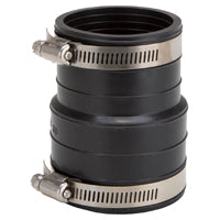 ProSource KJ-014 Coupling, 2 in, Socket to Pipe, PVC, Black