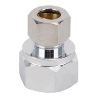 Worldwide Sourcing PMB-259-3L Water Supply Connector, 1/2 x 3/8 in, FIP x Compression, Brass, Chrome