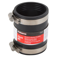 ProSource KJ-019 Coupling, 2 in, Socket, PVC, Black