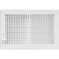 Imperial RG0299 Multi-Shutter Register, 7-1/4 in L, 13-1/4 in W, Steel, White