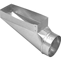 Imperial GV0651 End Boot, 4 in L, 10 in W, 4 in H, 90 deg Angle, Steel, Galvanized
