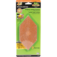 Gator Zip 7187 Refill Sheet, 6 in L, 3 in W, Extra Fine, Fine, Medium, 80 Grit, Aluminum Oxide Abrasive
