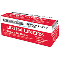 STEELCOAT FG-P9934-10A Drum Liner, 55 gal Capacity, Clear