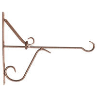 Landscapers Select GB-3932 Hanging Plant Bracket, 12 in L, 11 H, Steel, Matte Hammertone Bronze