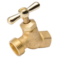 B & K 102-403 Hose Bibb, 1/2 x 3/4 in Connection, FPT x Male Hose, 125 psi Pressure, Brass Body