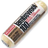 WOOSTER R291-9 Paint Roller Cover, 1/2 in Thick Nap, 9 in L, Lambs Wool Cover, Buff