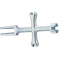 ProSource T148-3L Plug Wrench, 6 in L, Iron, Zinc Plated