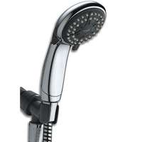 Waterpik VBE-453 Handheld Shower Head, 1/2 in Connection, 1.6 gpm, 4-Spray Function, Plastic, Chrome, 60 in L Hose