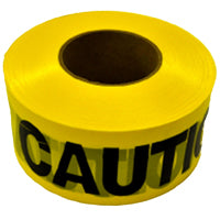 CH Hanson 19000 Barricade Safety Tape, 1000 ft L, 3 in W, Yellow, Polyethylene