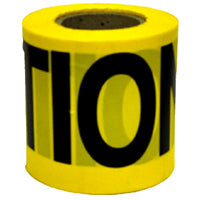 CH Hanson 16100 Barricade Safety Tape, 300 ft L, 3 in W, Yellow, Polyethylene