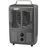 PowerZone DQ1001 Deluxe Portable Utility Heater, 12.5 A, 120 V, 1300/1500 W, 2 -Heating Stage, Gray