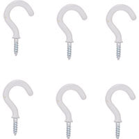 ProSource PH-122236-PS Cup Hook, 1/8 in Thread, 33 mm L, Steel, Vinyl-Coated