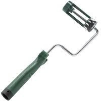 WOOSTER SHERLOCK R017-4 Roller Frame, 4 in L Roller, Polypropylene Handle, Threaded Handle, Green Handle