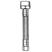 Plumb Pak PP23840 Ez Faucet Supply Tube, 1/2 in, Compression X Fip, 20 in L, Stainless Steel