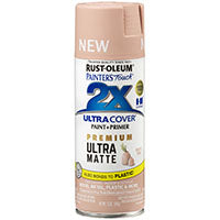 Rust-Oleum 355035 Painter's Touch 2X Ultra Cover Spray Paint, 12 oz, Ultra Matte Rustic Pink