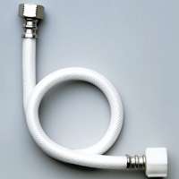 FLUIDMASTER B1TV20 Toilet Connector, 3/8 in Inlet, Compression Inlet, 7/8 in Outlet, Ballcock Outlet, Vinyl Tubing