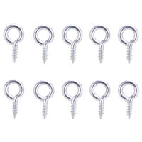 ProSource LR-227-PS Screw Eye, 2 mm Dia Wire, 2.5 mm Thread, 15/64 in L Thread, 5/8 in OAL, 25 lb Working Load, Steel