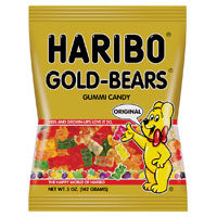 Haribo HGB12 Jelly Candy, Assorted Fruits Flavor, 5 oz Bag