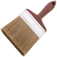 Linzer 3121-4 Paint Brush, 4 in W, 3 in L Bristle, Polyester Bristle, Beaver Tail Handle