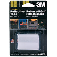 Scotchlite 03456 Reflective Safety Tape, 36 in L, 2 in W, Silver