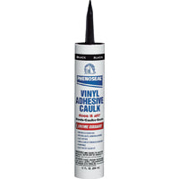 DAP PHENOSEAL 06102 Vinyl Adhesive Caulk, Black, 48 hr Curing, -20 to 180 deg F, 10 oz Cartridge
