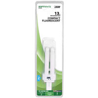 Feit Electric BPPLD13 Compact Fluorescent Bulb, 13 W, PL Lamp, GX23 Lamp Base, 780 Lumens, 2700 K Color Temp