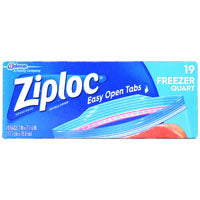 Ziploc 00388 Freezer Bag, 1 qt Capacity