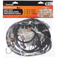 KEEPER 06356 Bungee Cord, Rubber, Hook End