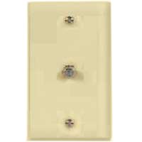 Eaton Cooper Wiring 1172V Wallplate with Coaxial Adapter, 4-1/2 in L, 2-3/4 in W, 1 -Gang, Thermoplastic, Ivory