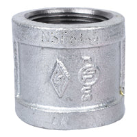 Worldwide Sourcing 21-1 1/4G Pipe Coupling, 1-1/4 in, Threaded, Malleable Steel, SCH 40 Schedule, 300 psi Pressure