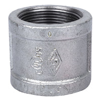Worldwide Sourcing 21-1 1/2G Pipe Coupling, 1-1/2 in, Threaded, Malleable Steel, SCH 40 Schedule, 300 psi Pressure
