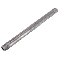 Prosource 1/2X12B Pipe Nipple, 1/2 in, Male, Steel, SCH 40 Schedule, 12 in L