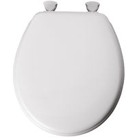 BEMIS 44EC-000 Toilet Seat, Round, Molded Wood, White, Twist Hinge