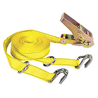 HAMPTON PROD Keeper – 1” x 16' High Tension Ratchet Tie-Down with J Hooks - 1,000 lbs. Working Load Limit