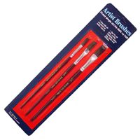 WOOSTER F5113 Artist Paint Brush Set, Plastic Handle, 7-3/4 in OAL
