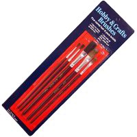 WOOSTER F5105 Artist Paint Brush Set, Plastic Handle, 7-7/8 in OAL
