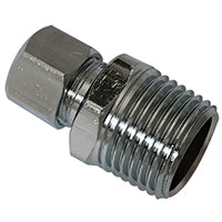 Plumb Pak PP74PCLF Straight Pipe To Tube Adapter, 1/2 X 3/8 In, Mip X Compression, Chrome Plated