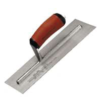 Marshalltown MXS1D Finishing Trowel, 11 in L Blade, 4-1/2 in W Blade, Carbon Steel Blade, Square End, Curved Handle