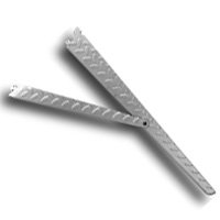 Knape & Vogt John Sterling HEAVYWEIGHT Diamond Plate Shelf Support System Supported Shelf Bracket, 14-inch, Platinum, 0203-14PM
