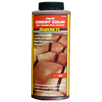 Quikrete 131703 Cement Colorant, Red, Liquid, 10 oz Bottle