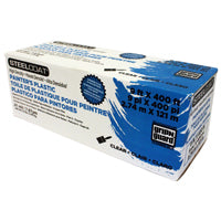 STEELCOAT FG-P9941-06D High-Density Painter's Masking Film, 400 ft L, 9 ft W, 0.31 mil Thick, Plastic, Clear