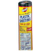 Warp's 3CH10B Poly Film, 25 ft L, 10 ft W, Black