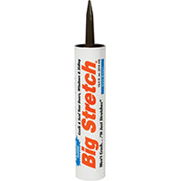 Big Stretch 10008 Acrylic Caulk, Dark Brown, -30 to 250 deg F, 10.5 oz Cartridge