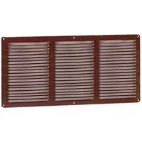 Master Flow EAC16X8BR Undereave Vent, 65 sq-ft Net Free Ventilating Area, Aluminum, Brown