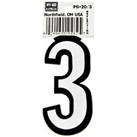 Number House 3 3-1/4in Refl