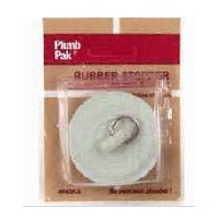 Plumb Pak Duo Fit Series PP22003 Drain Stopper, Rubber, White, For: 1 to 1-3/8 in Sink