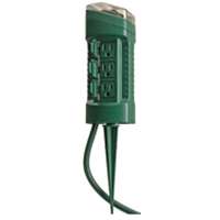 CCI 13547 Power Stake, 15 A, 125 V, 1875 W, 6 -Outlet, Green